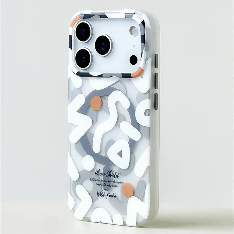 Geometric Graffiti MagSafe iPhone Case – Shockproof