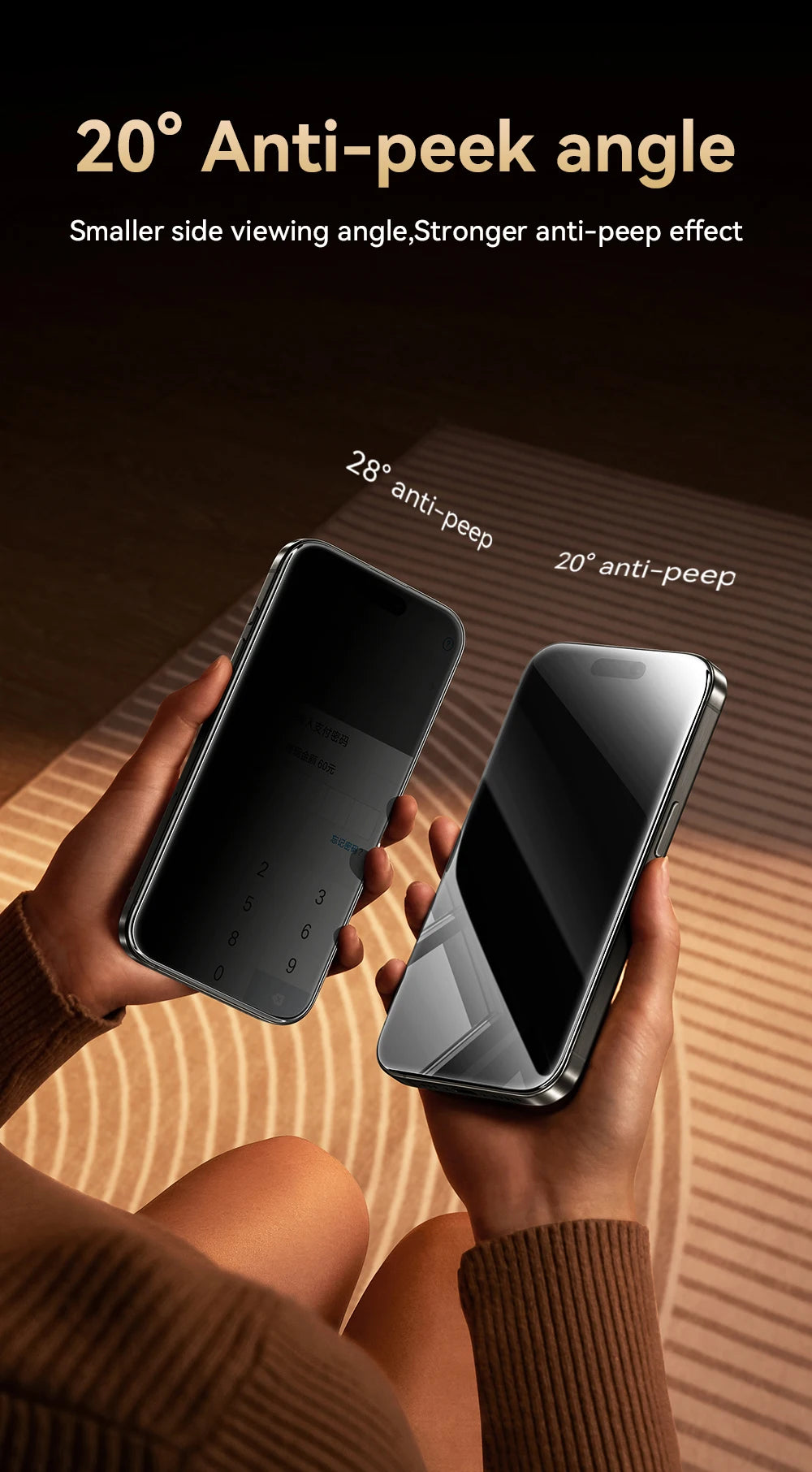JOYROOM Privacy Screen Protector – Anti-Spy Tempered Glass for iPhone (15 → 17 Series)