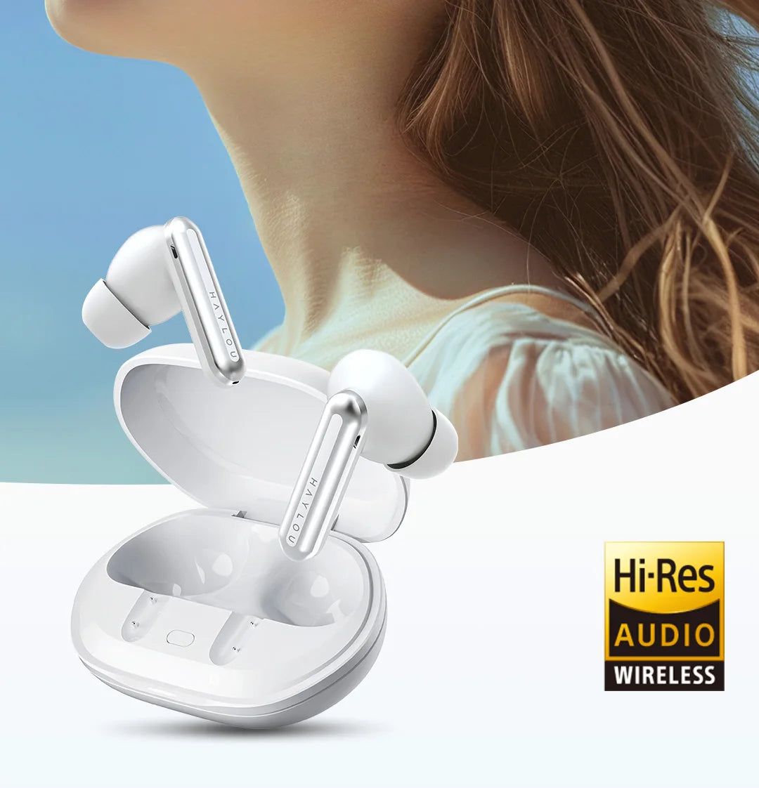 HAYLOU Mori Pro ANC Wireless Earbuds Bluetooth 5.4 Headphones 43dB Hi-Res Audio Noise Cancellation 6 Mics Earphones 28Hrs