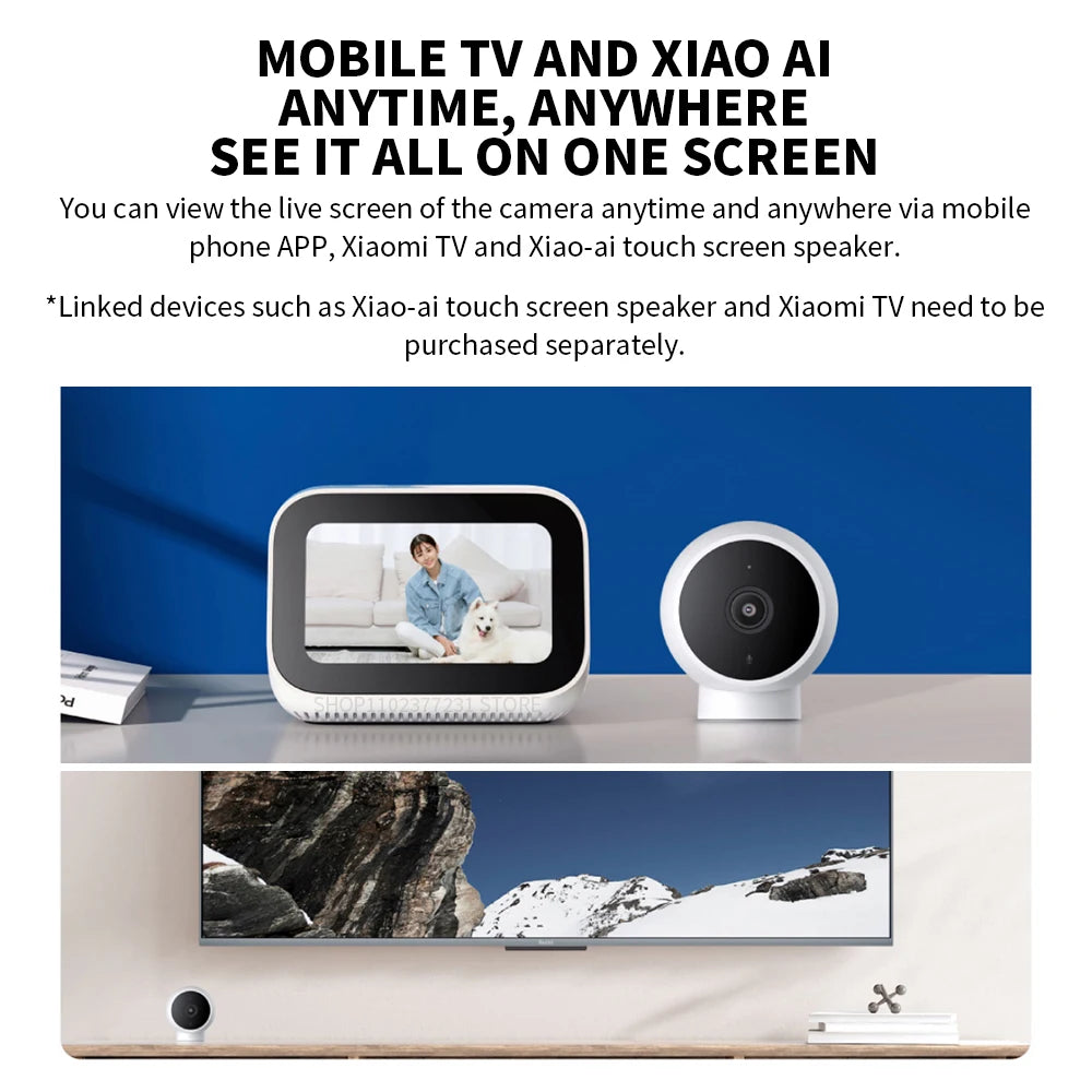 Xiaomi Indoor WiFi Security Camera – 2K HD, WiFi, Night Vision, Magnetic Base