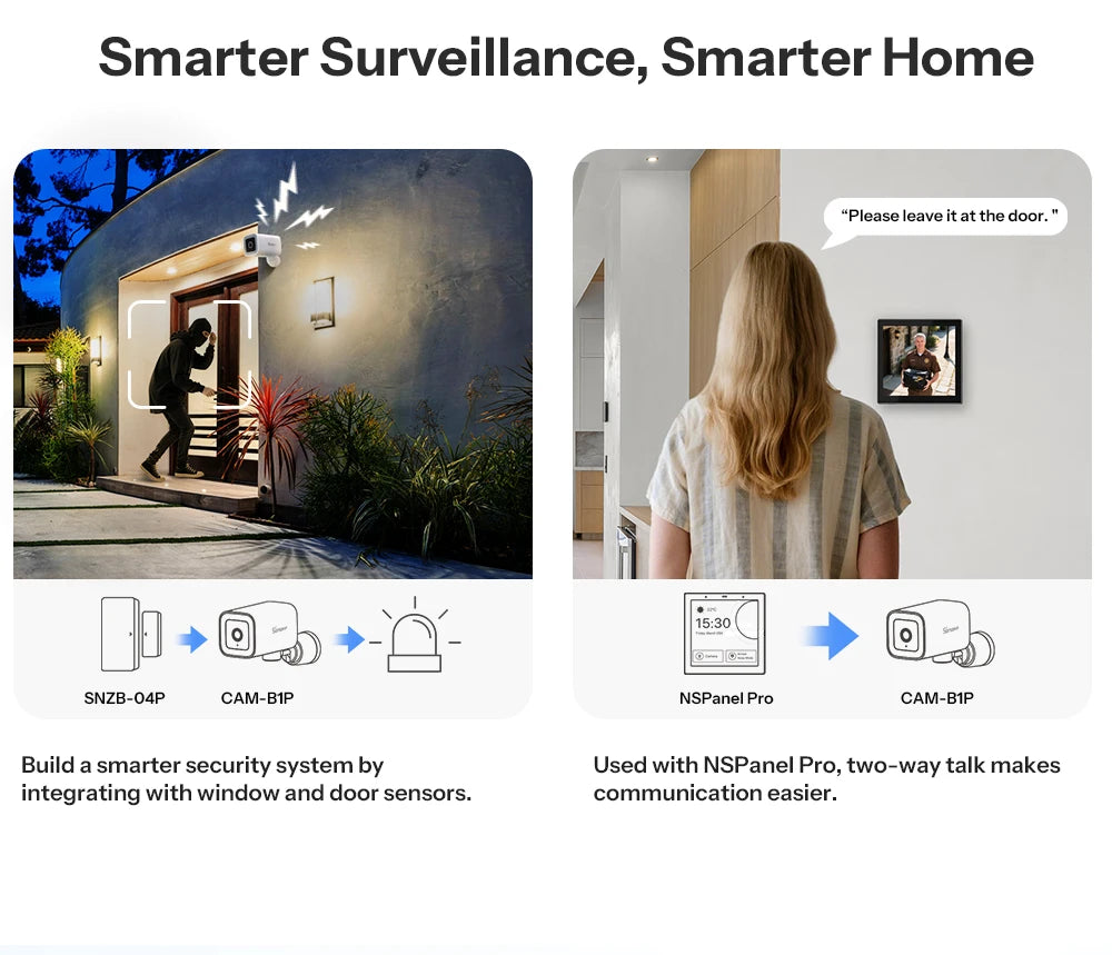 SONOFF Smart Outdoor Camera – 2K HD, AI Detection, Night Vision, IP65