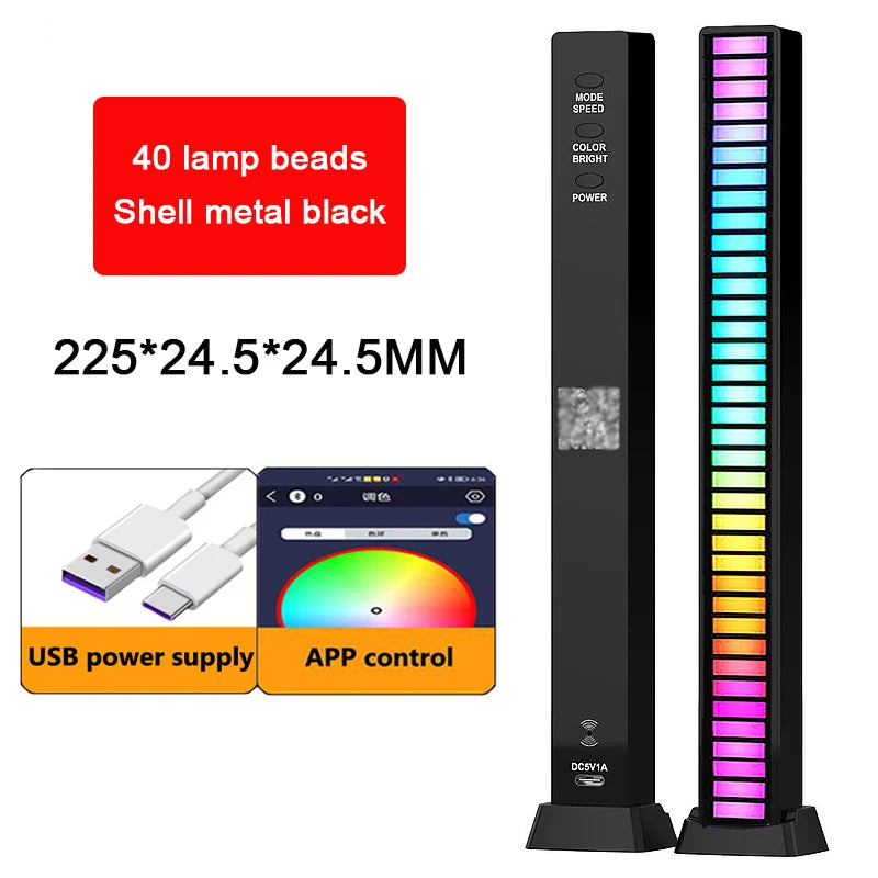 RGB LED Strip Desktop Light with Sound Control