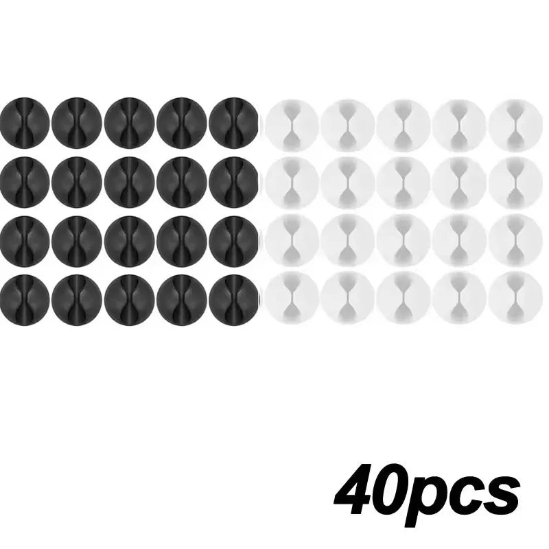 Mini Cable Clips – USB Wire Holder for Desk, Car & Home