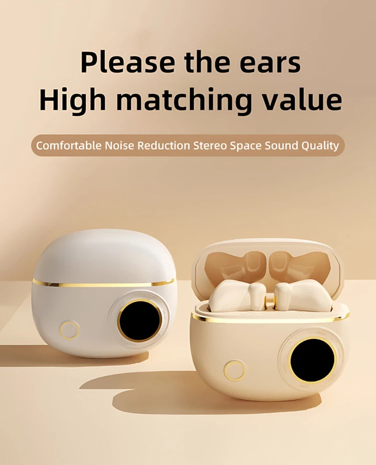 TWS Wireless Bluetooth Earbuds – LED Display, Noise Reduction & IPX Waterproof Sports Headphones