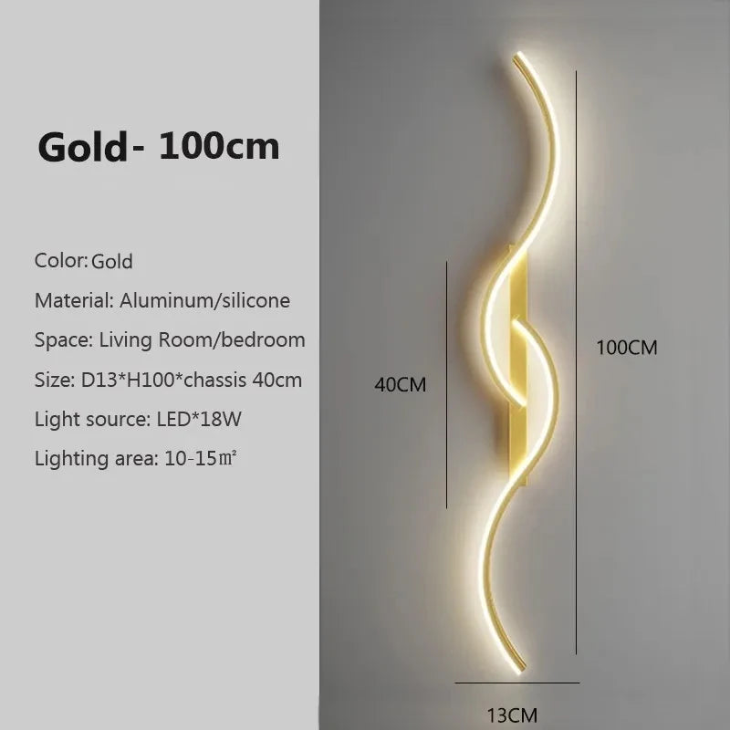 Modern Minimalist Wall Lamp – LED Strip for Home