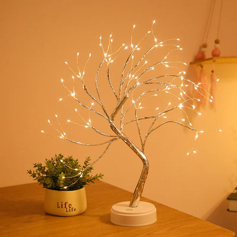 LED Rose Leaf Table Lamp – USB Fairy Light for Home & Bedroom Decor