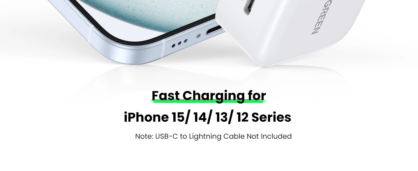 【UK Plug】UGREEN Quick Charge 4.0 3.0 QC PD Charger 20W USB Type C Fast Charger for iPhone 15 14 13 Pro Xiaomi Phone PD Charger