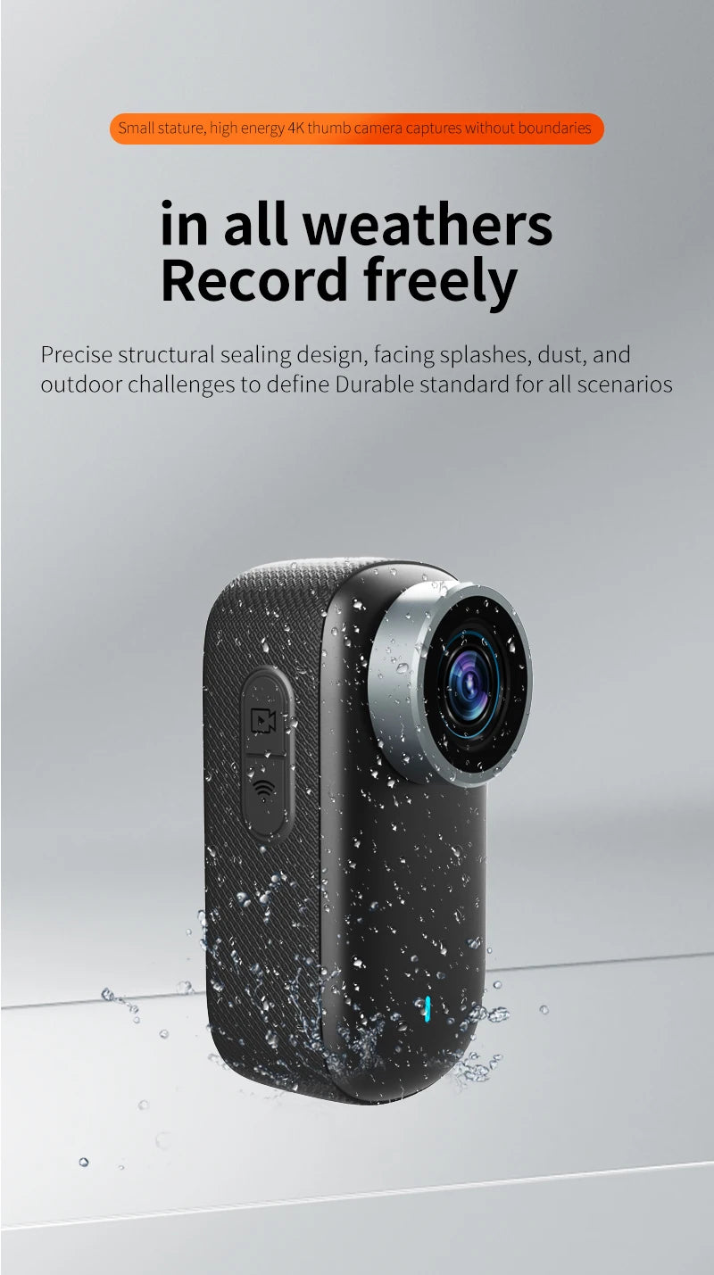 Mini 4K DV Camera – Hotspot, Microphone & 800mAh Battery