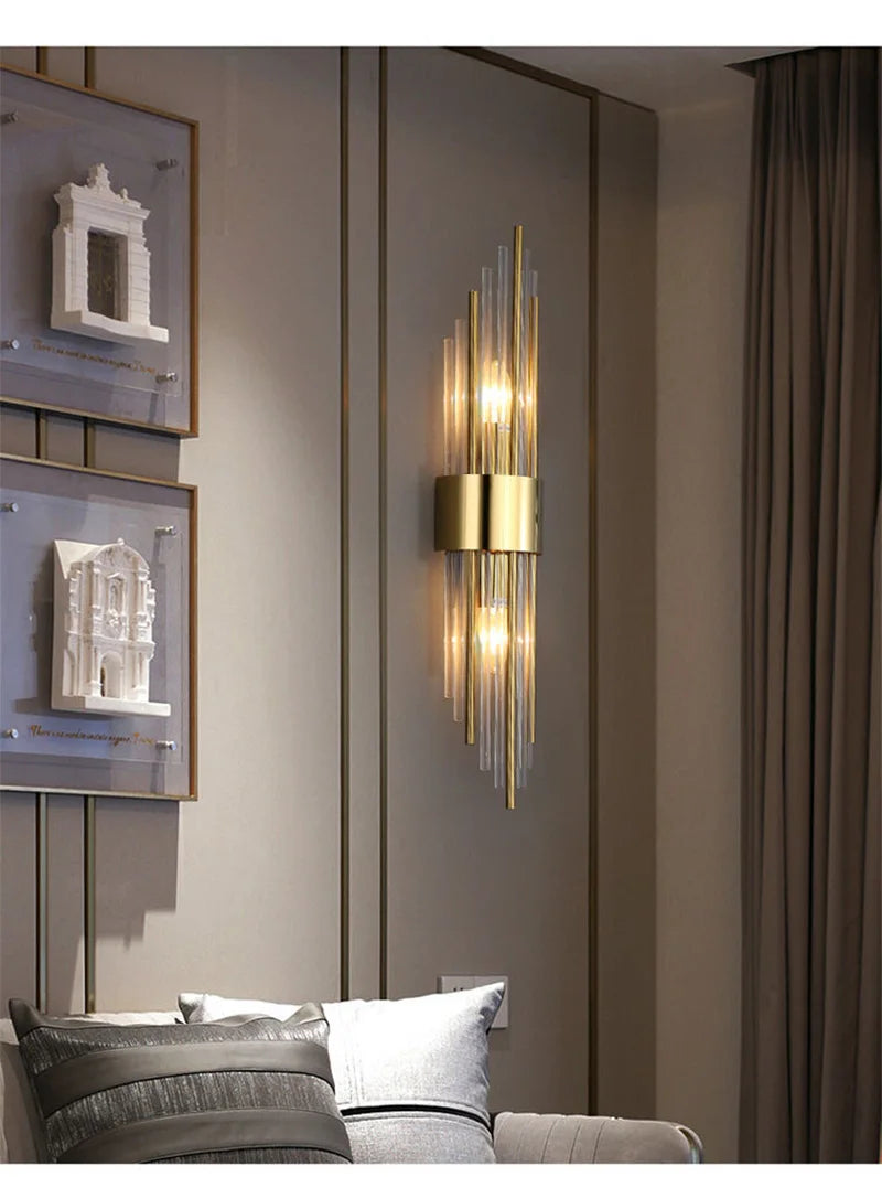 Luxury LED Gold Wall Sconce – Indoor Designer Lighting