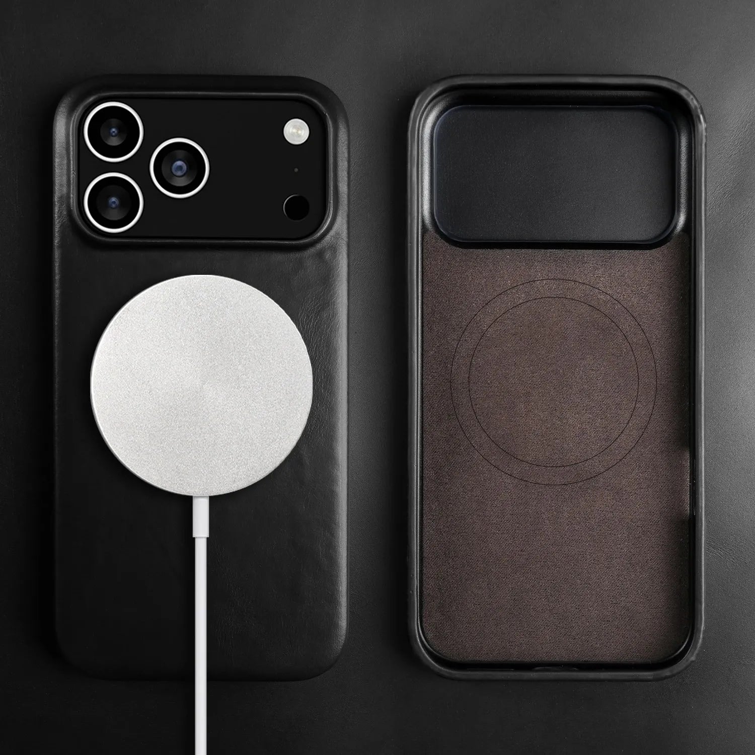 Vintage Waxed Leather iPhone Case – MagSafe Full Cover