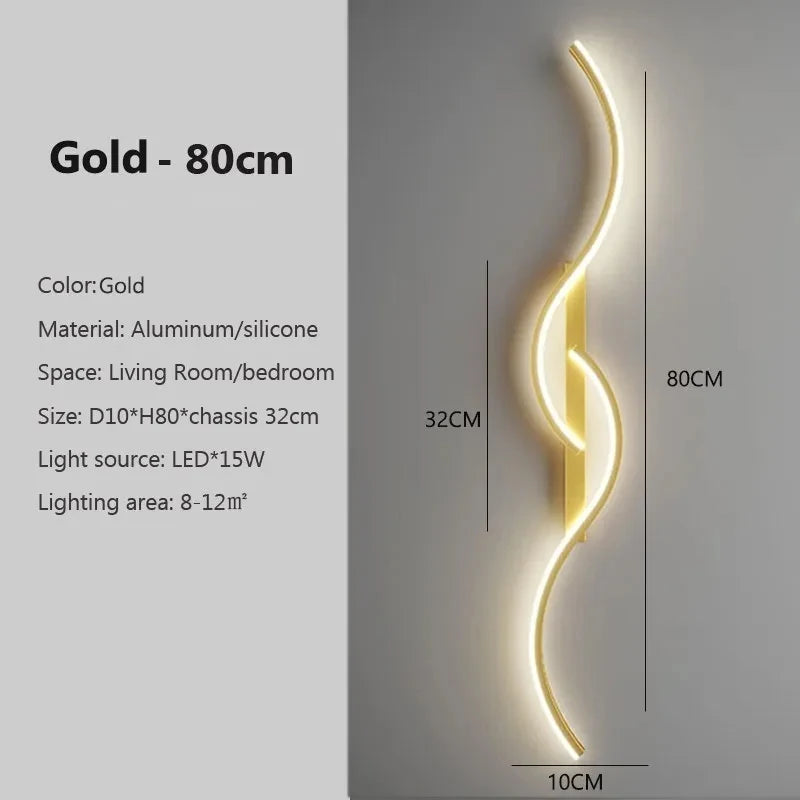 Modern Minimalist Wall Lamp – LED Strip for Home