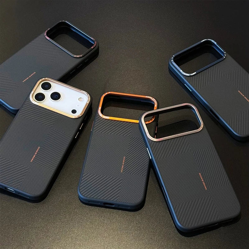 MagSafe iPhone Case – Carbon Fiber Texture, Wireless Charging