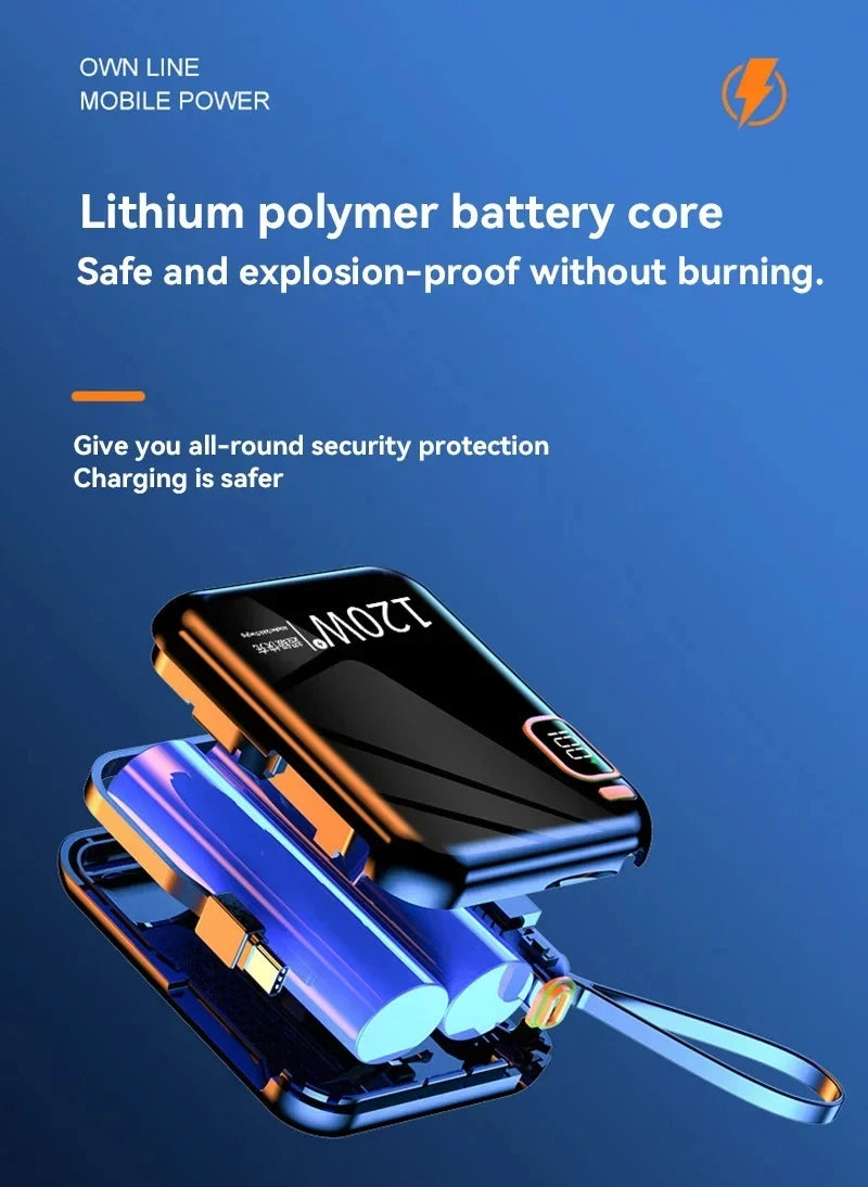 200000mAh 120W Power Bank – Portable USB-C Fast Charging for Phones