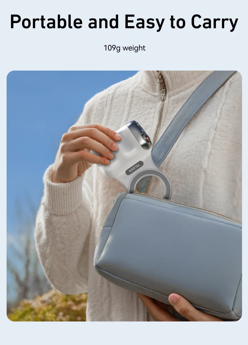 TELESIN Magnetic Camera Hand Grip – Phone Holder with Remote