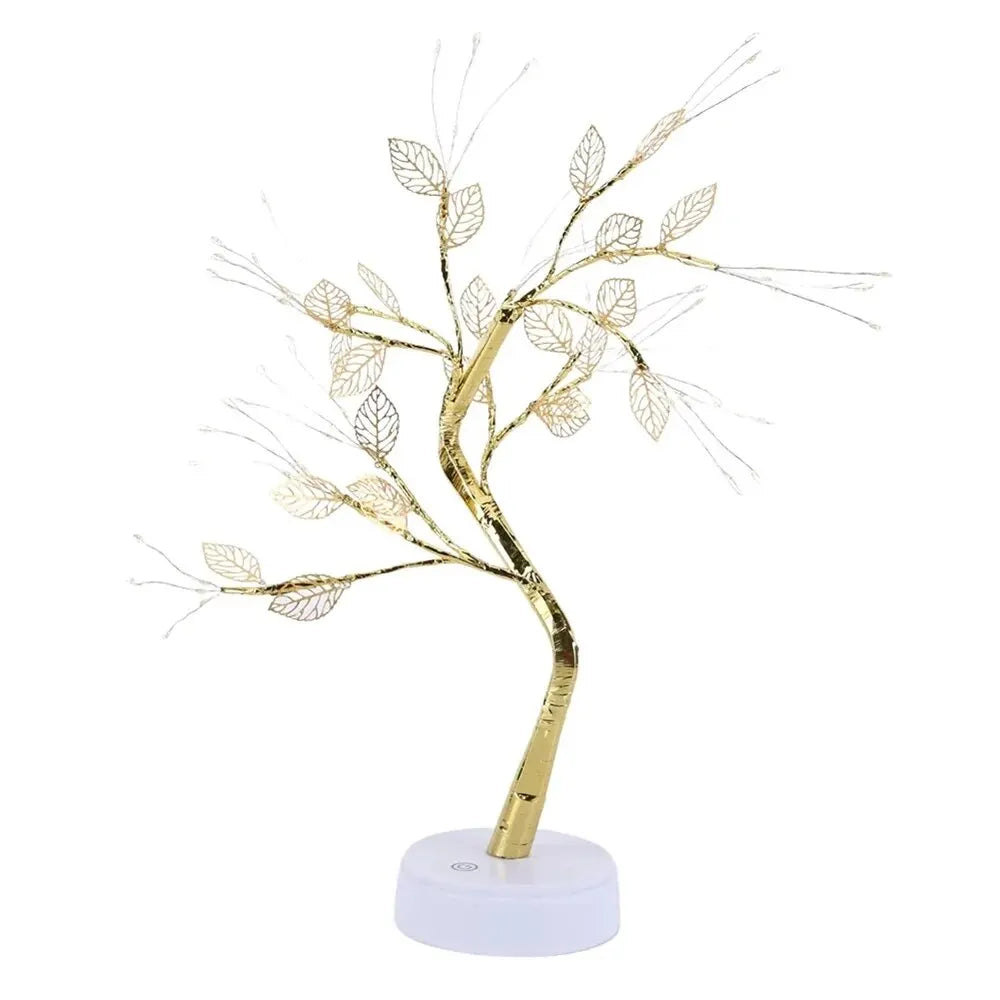 LED Rose Leaf Table Lamp – USB Fairy Light for Home & Bedroom Decor