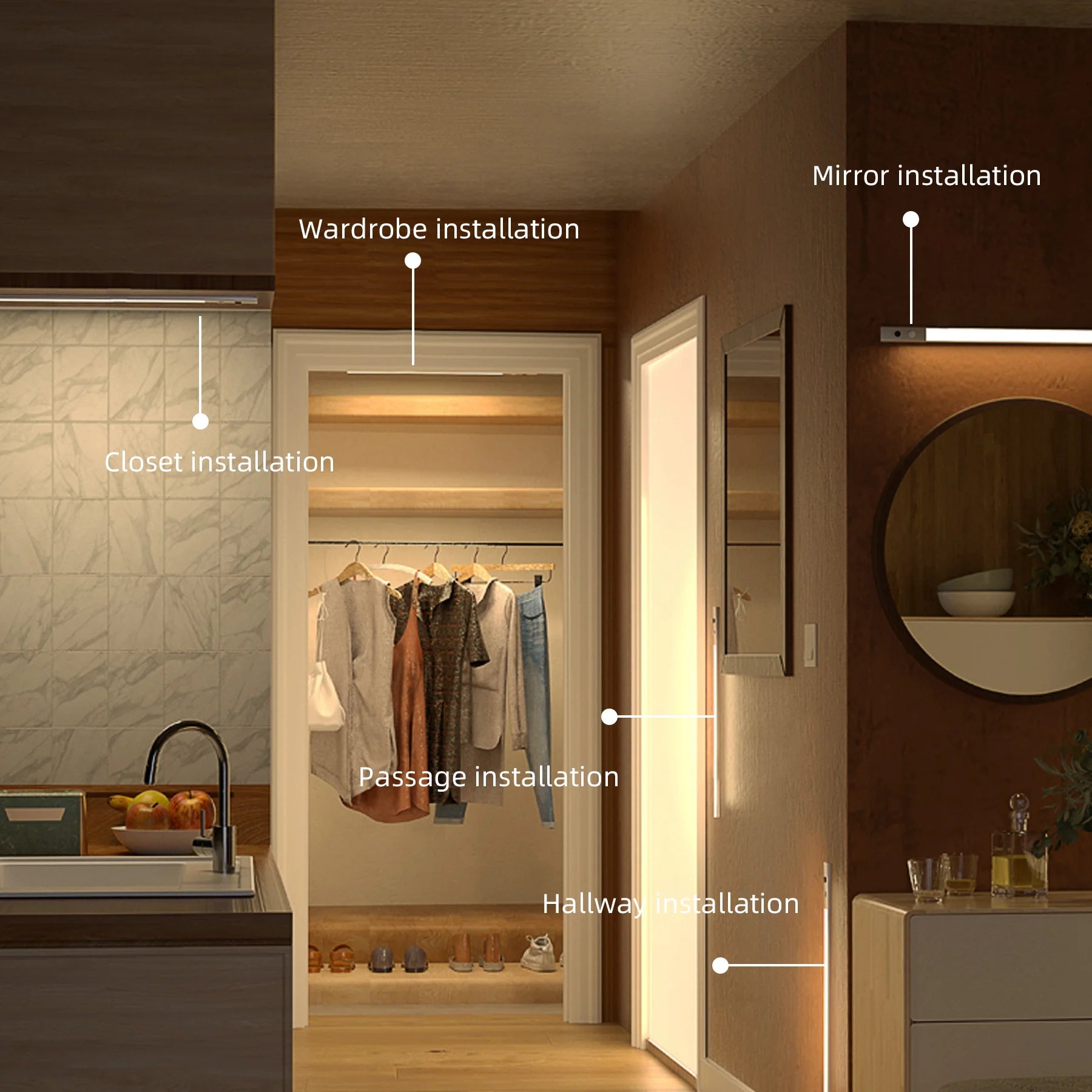 Dimmable USB Rechargeable Motion Sensor Lamp – Minimal Ambient Lighting