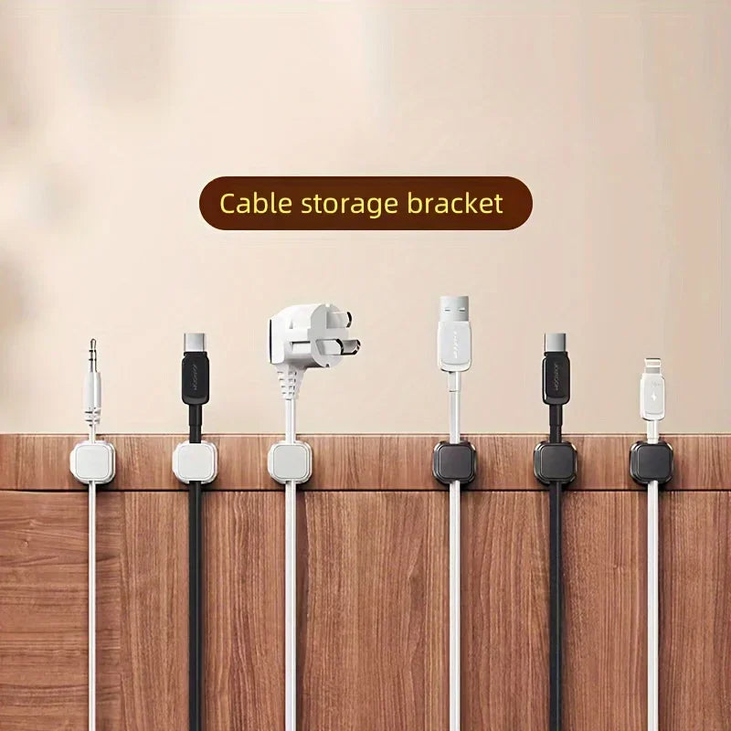 Magnetic Cable Clips 6pcs – Hidden Wire Management & Desktop Organizer
