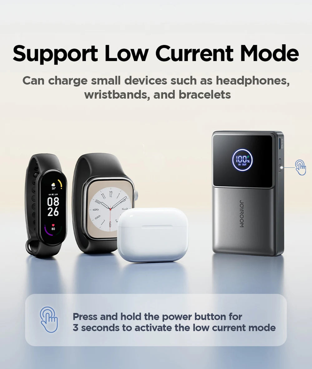 10000mAh Fast Charging Power Bank – Joyroom with Retractable Type-C Cable