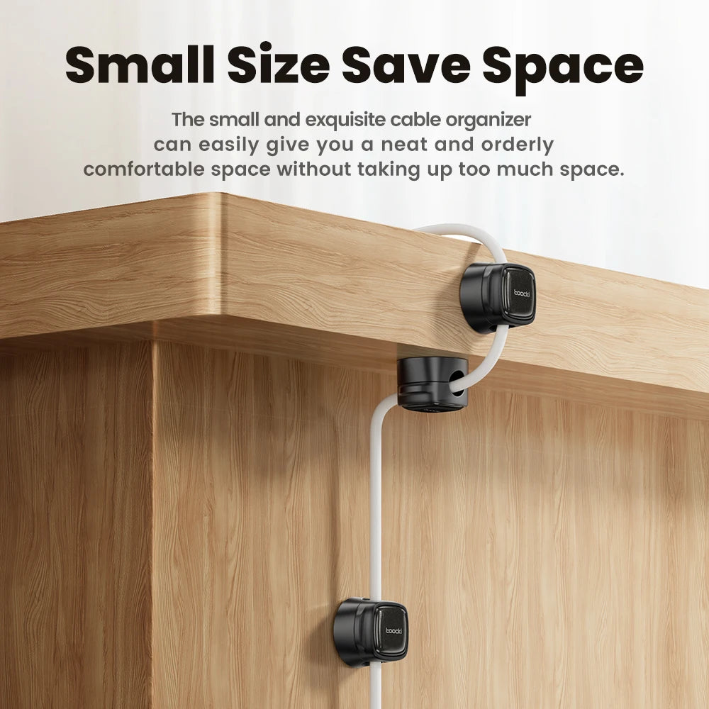 Toocki Magnetic Cable Clips – Desk Wire Management Organizer