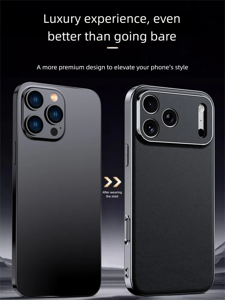 Luxury Leather Protective Case – iPhone 16 & 17 Series