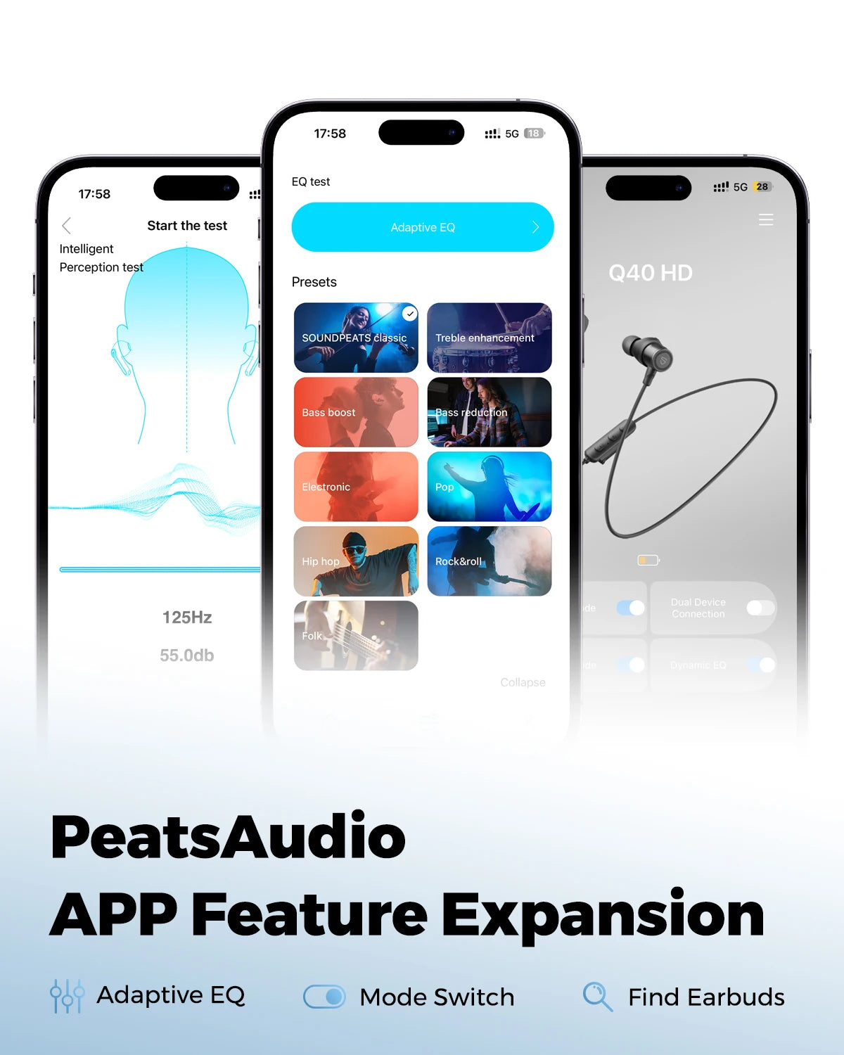 SOUNDPEATS Q40 HD Wireless Earphones – Bluetooth 5.4, LDAC Hi-Res Audio, IP67 & Fast Charging