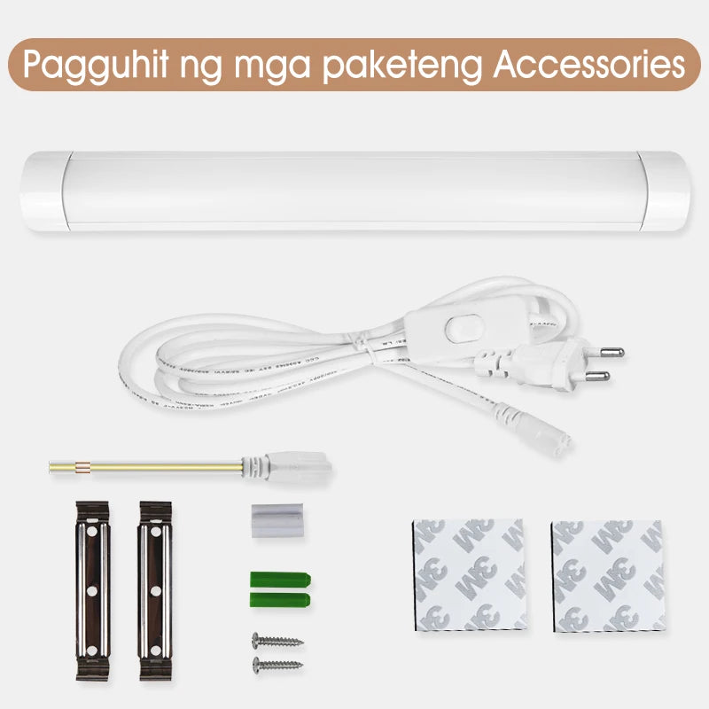LED Tube Light with Switch – Wired Lighting Strip (10W / 20W Options)