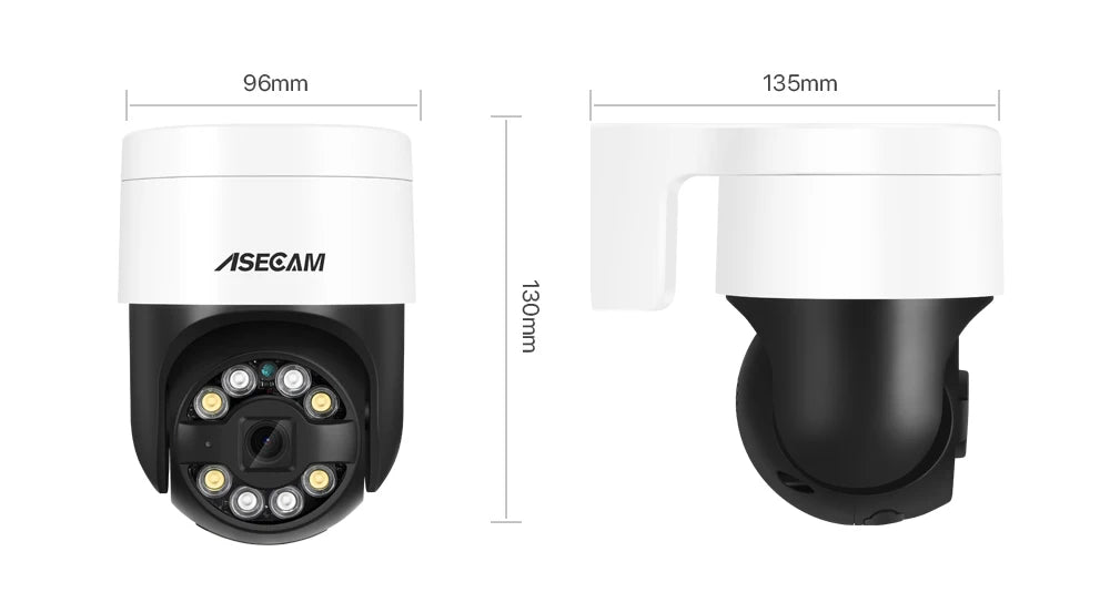 Outdoor PTZ Security Camera – 8MP 4K, AI Face Detection, Color Night Vision