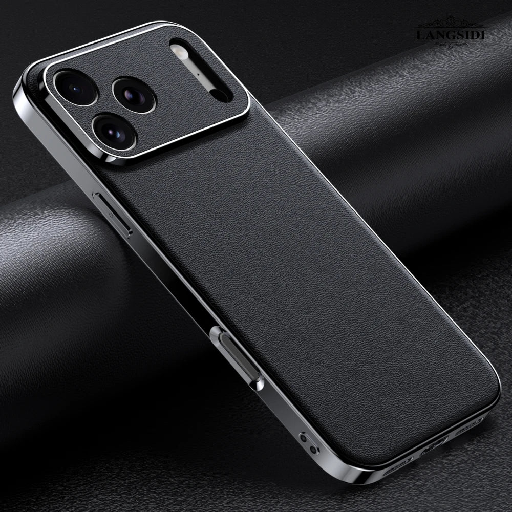 Luxury Leather Protective Case – iPhone 16 & 17 Series
