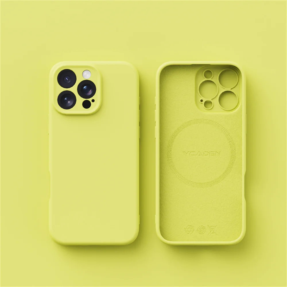 Luxury MagSafe Silicone Case – Smooth iPhone Cover