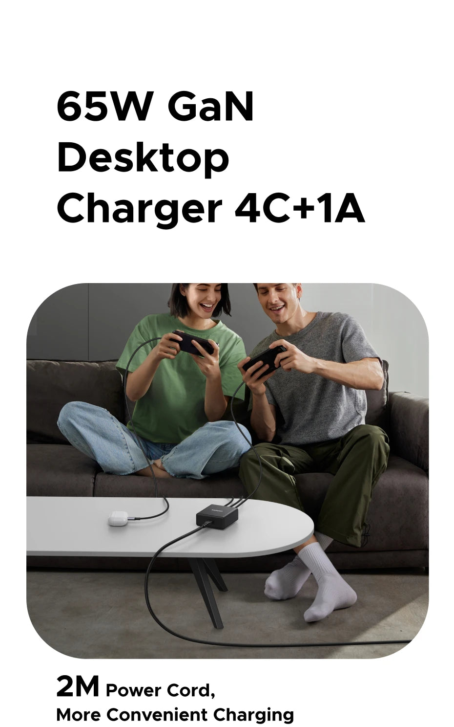UGREEN 5-in-1 GaN Charger – 65W/100W Fast Charge