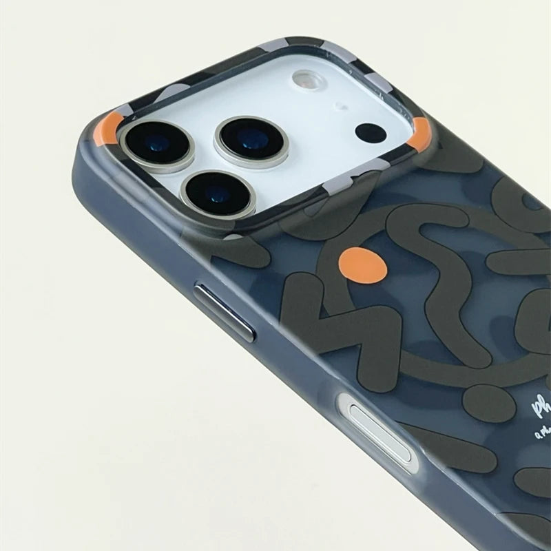 Geometric Graffiti MagSafe iPhone Case – Shockproof