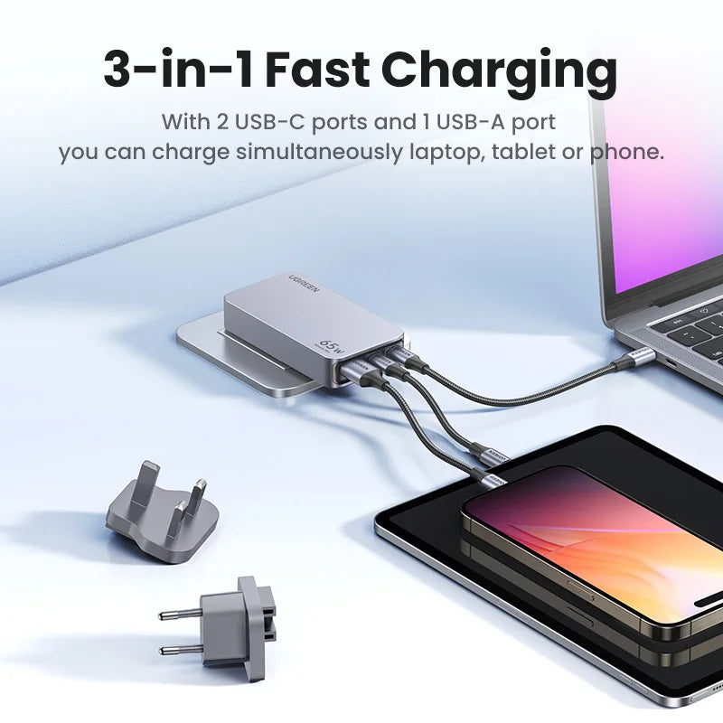 UGREEN 65W GaN Fast Charger for Phone & Laptop