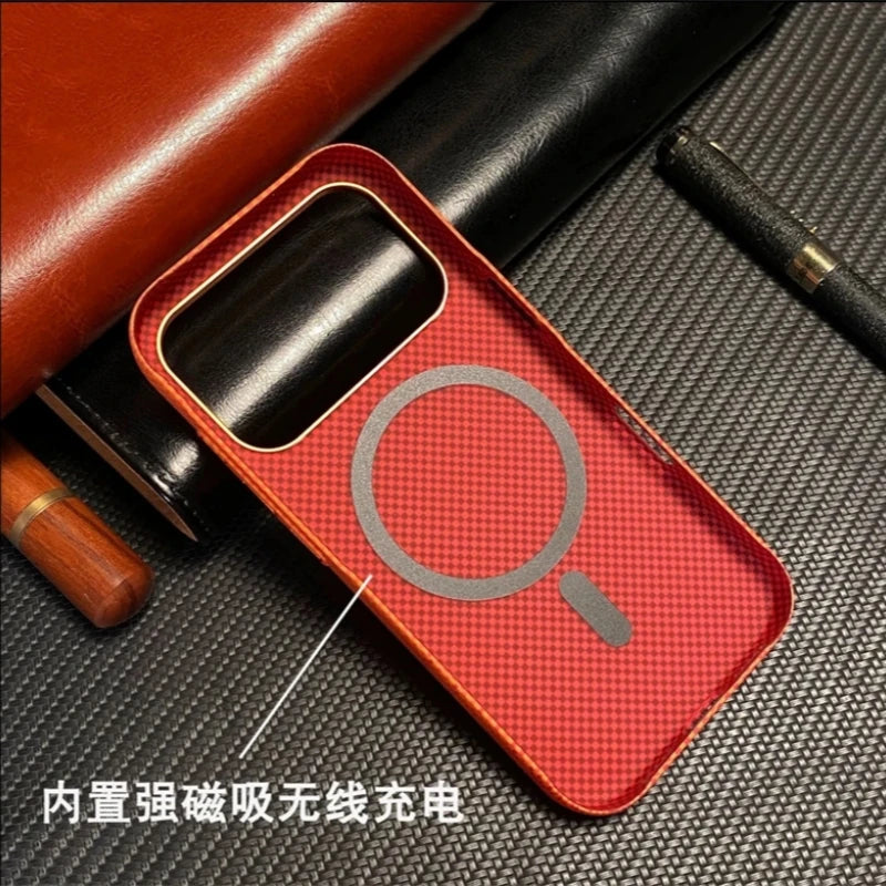 Luxury Carbon Fiber MagSafe iPhone Case – Shockproof
