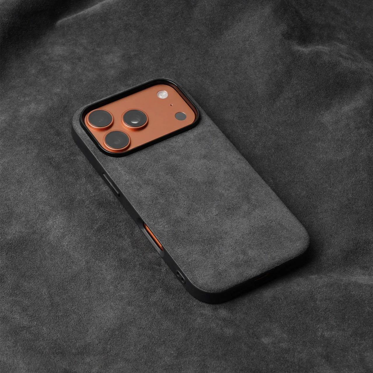 Alcantara Suede-Style MagSafe Case for iPhone 15–17 Series – Luxury Business Cover