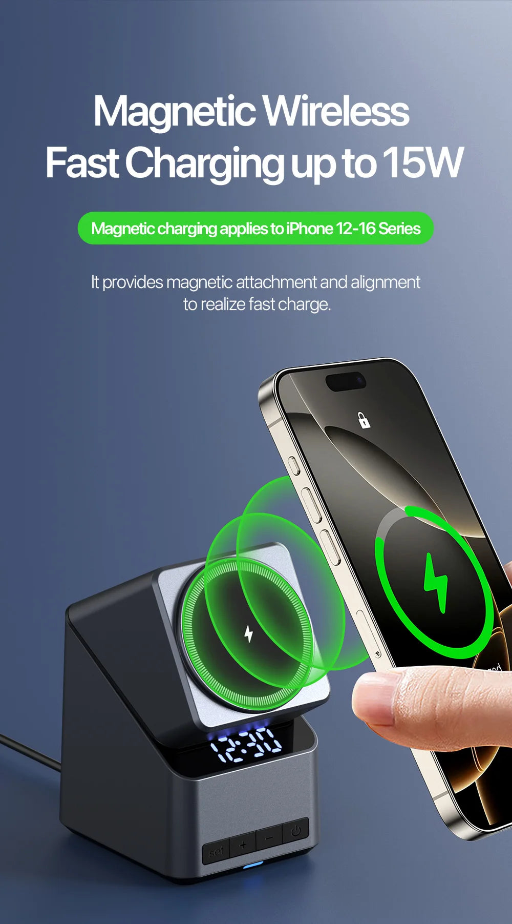 4-in-1 Magnetic Auto-Rotation Wireless Charger – iPhone, Apple Watch & AirPods