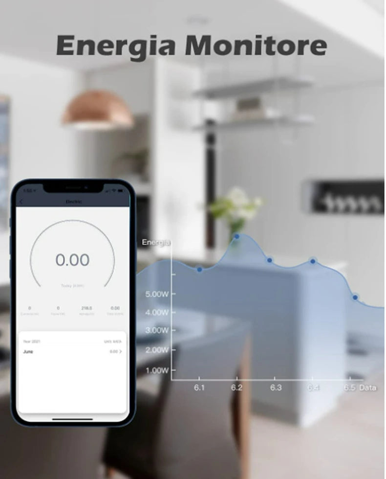 Tuya Smart WiFi Plug 16A with Power Monitoring – Alexa & Google
