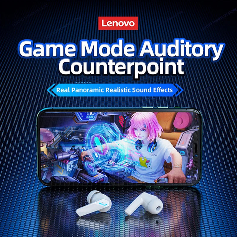 Genuine Lenovo GM2 Pro Bluetooth Earphones Gaming Low Latency In-Ear Wireless Headphones Dual Mode Music Sport Earbuds Headsets