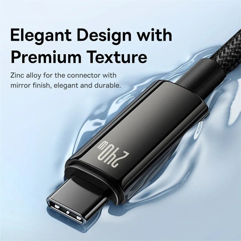 Baseus 240W USB-C Supercharge Cable – Fast Charging for iPhone & MacBook