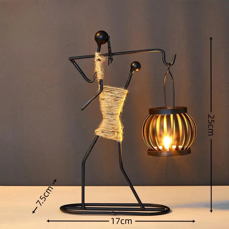 Metal Candlestick Figurine – Nordic Home Decor