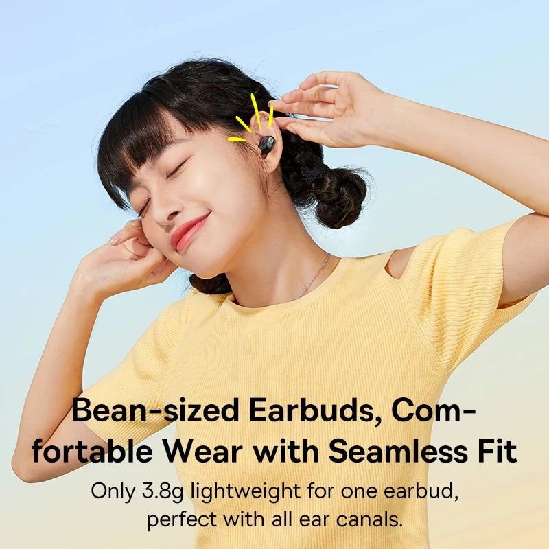 Baseus WM02 Wireless Earphones – TWS, Mini, 25H Battery