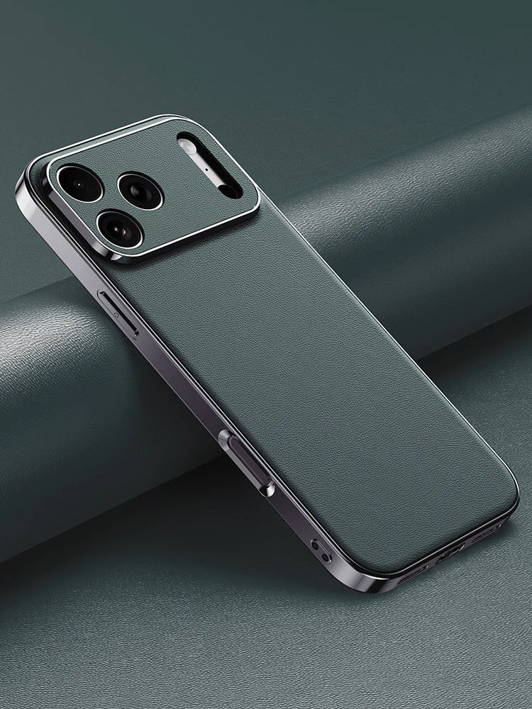 Luxury Leather Protective Case – iPhone 16 & 17 Series