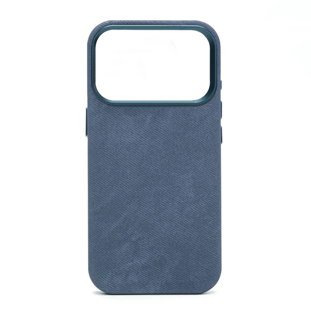 Luxury Fiber Leather Magnetic Shockproof Case – iPhone 15–17 Series