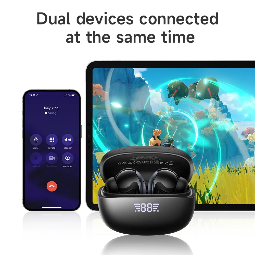 HOCO EQ5 Bluetooth Earbuds – In-Ear, Digital Display