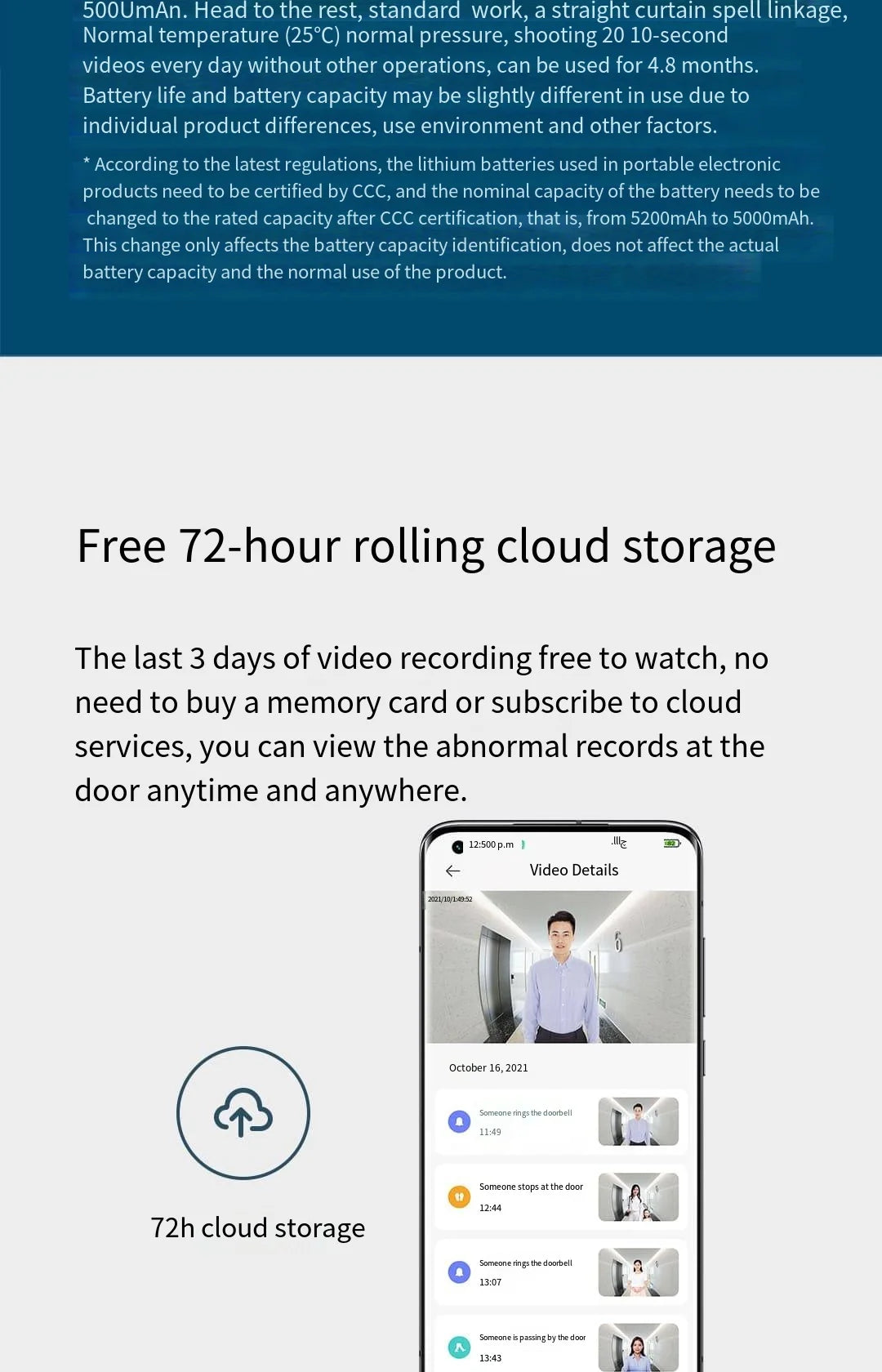 Xiaomi Doorbell 3 – Smart Video Doorbell with 2K HD & Long Battery Life