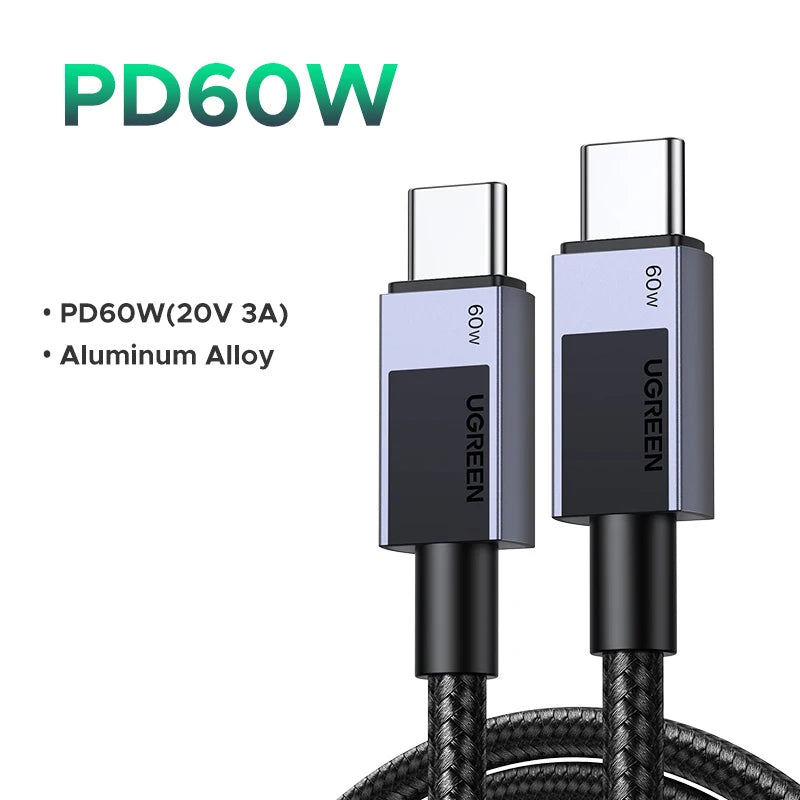UGREEN USB-C PD 60W Fast Charging Cable – iPhone, Samsung, iPad, MacBook, Xiaomi