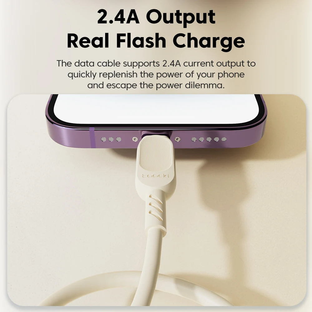Toocki Fast USB Cable for iPhone & iPad – 2.4A Charging