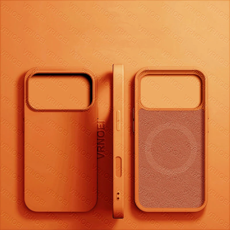 Luxury Silicone Magnetic MagSafe Case for iPhone 15–17 Series – Wireless Charging Cover