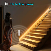 Motion Sensor LED Light Strip – Battery Powered COB Strip for Indoor Lighting