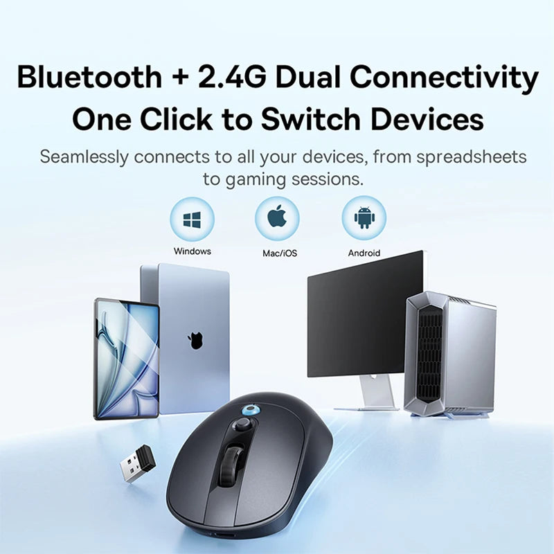 Baseus EM2 Wireless Mouse – Ergonomic, Silent, Type-C Charging