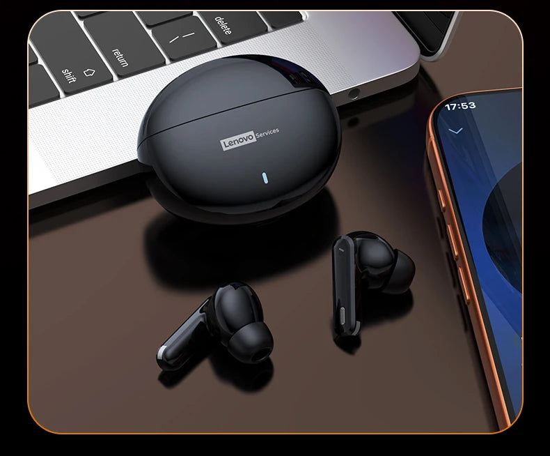 Lenovo LE253 Wireless Earbuds – Bluetooth 6.0, ANC Noise Reduction & HiFi Stereo Sound